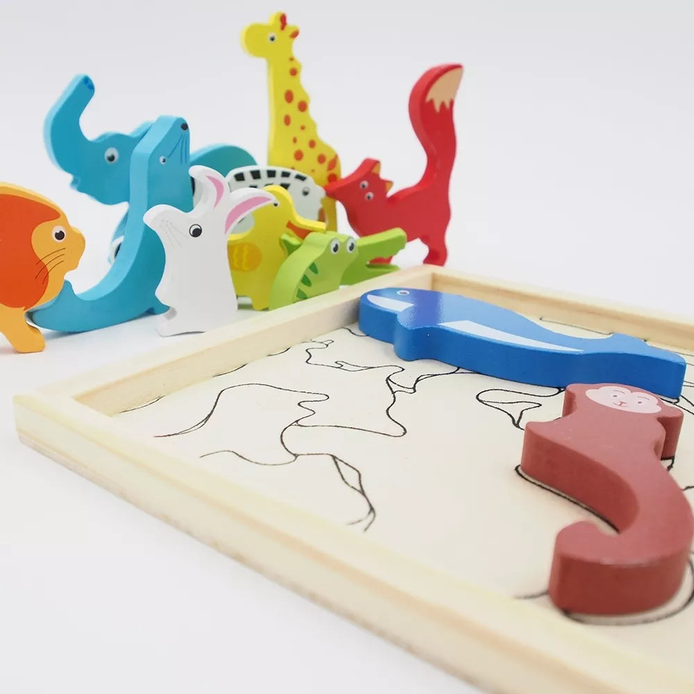 Dřevěné puzzle - skládačka
