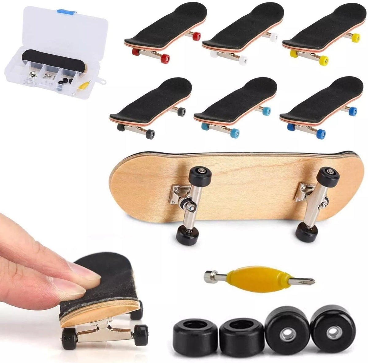 Dřevěný "Finger Board" skateboard