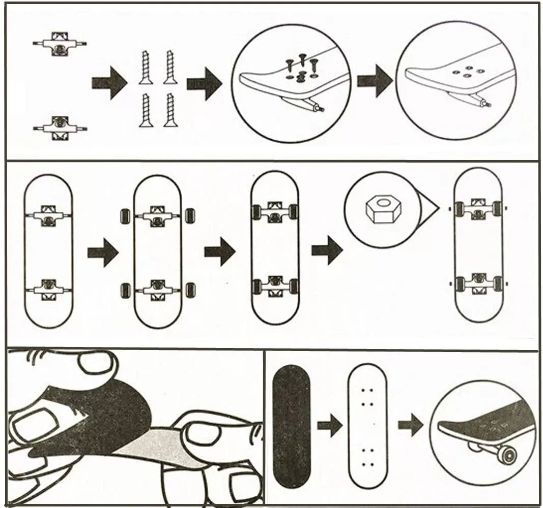 Dřevěný "Finger Board" skateboard
