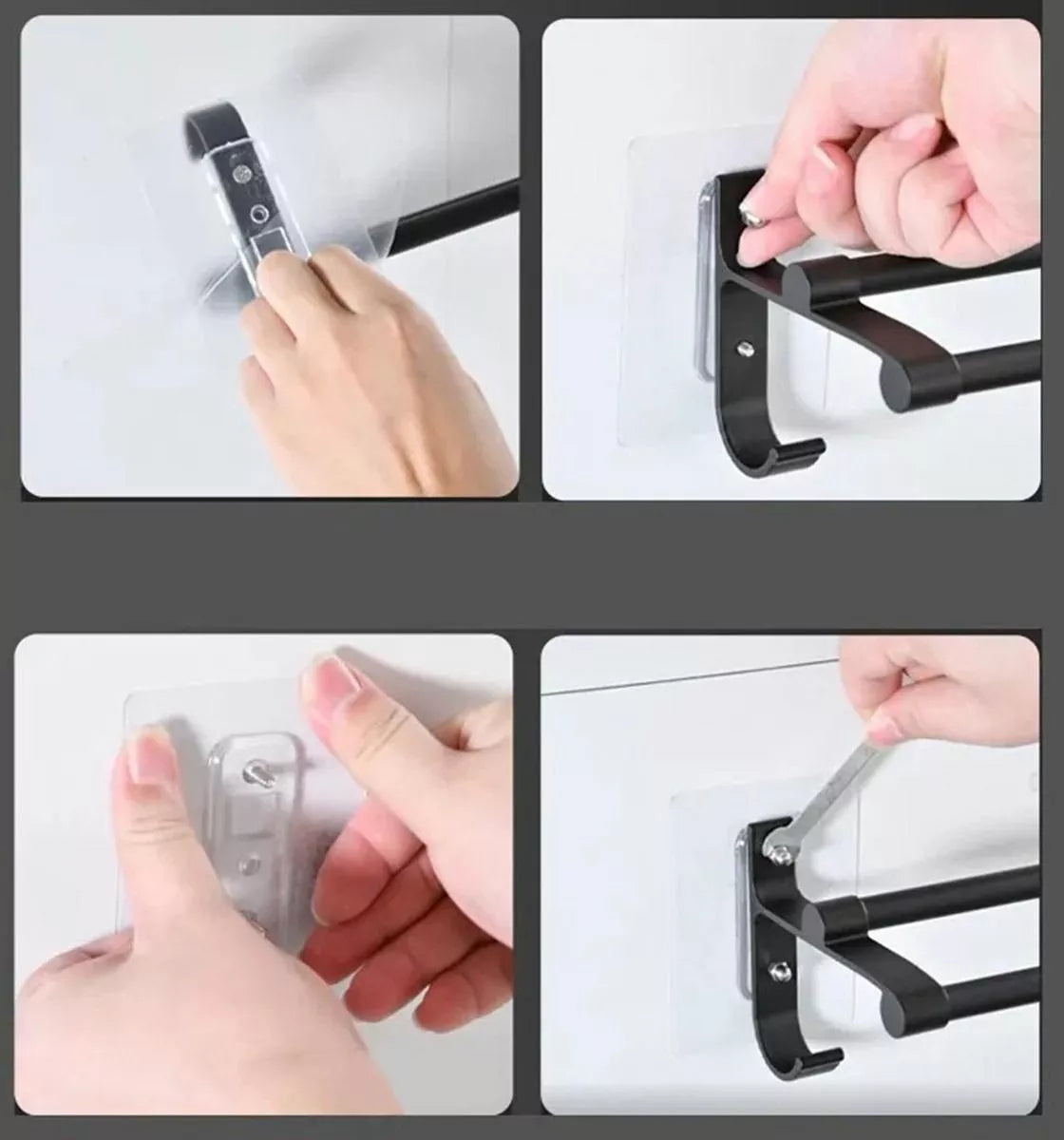Kovový držák na vanu ČERNÝ