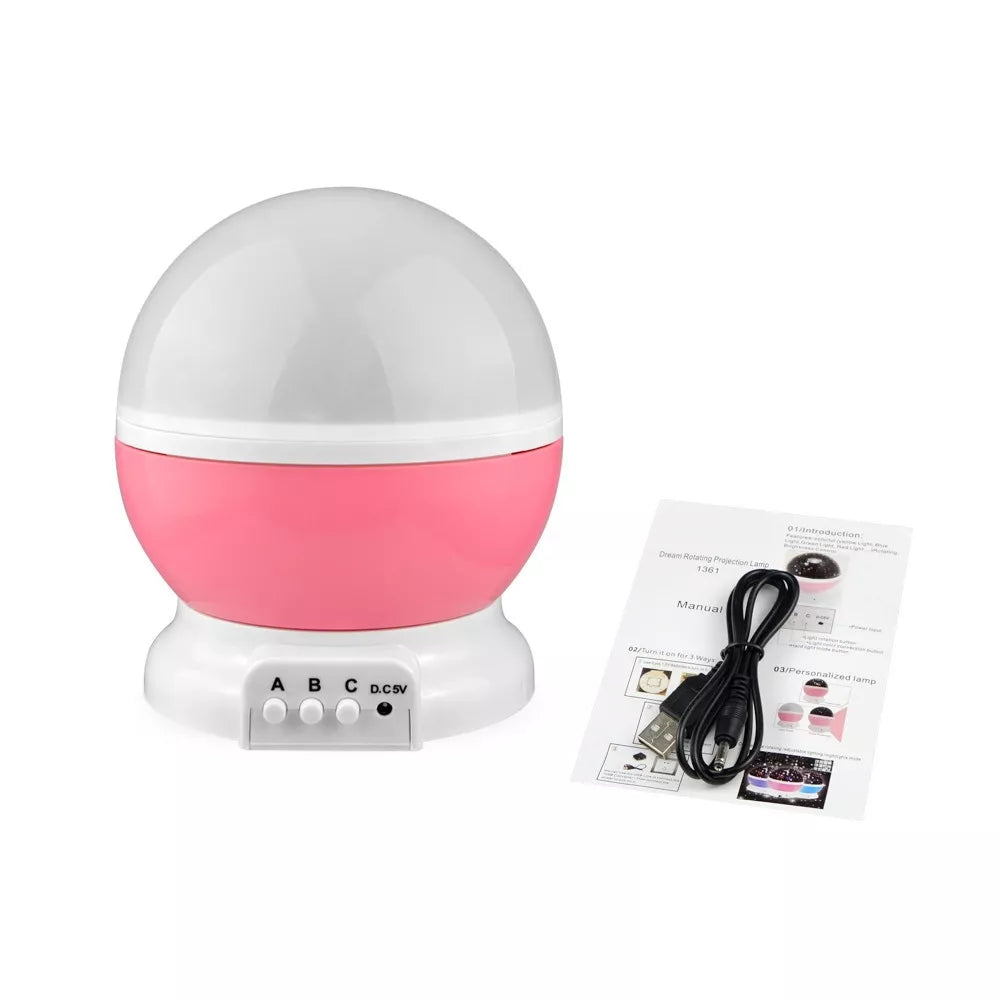Noční LED lampa, projektor hvězd