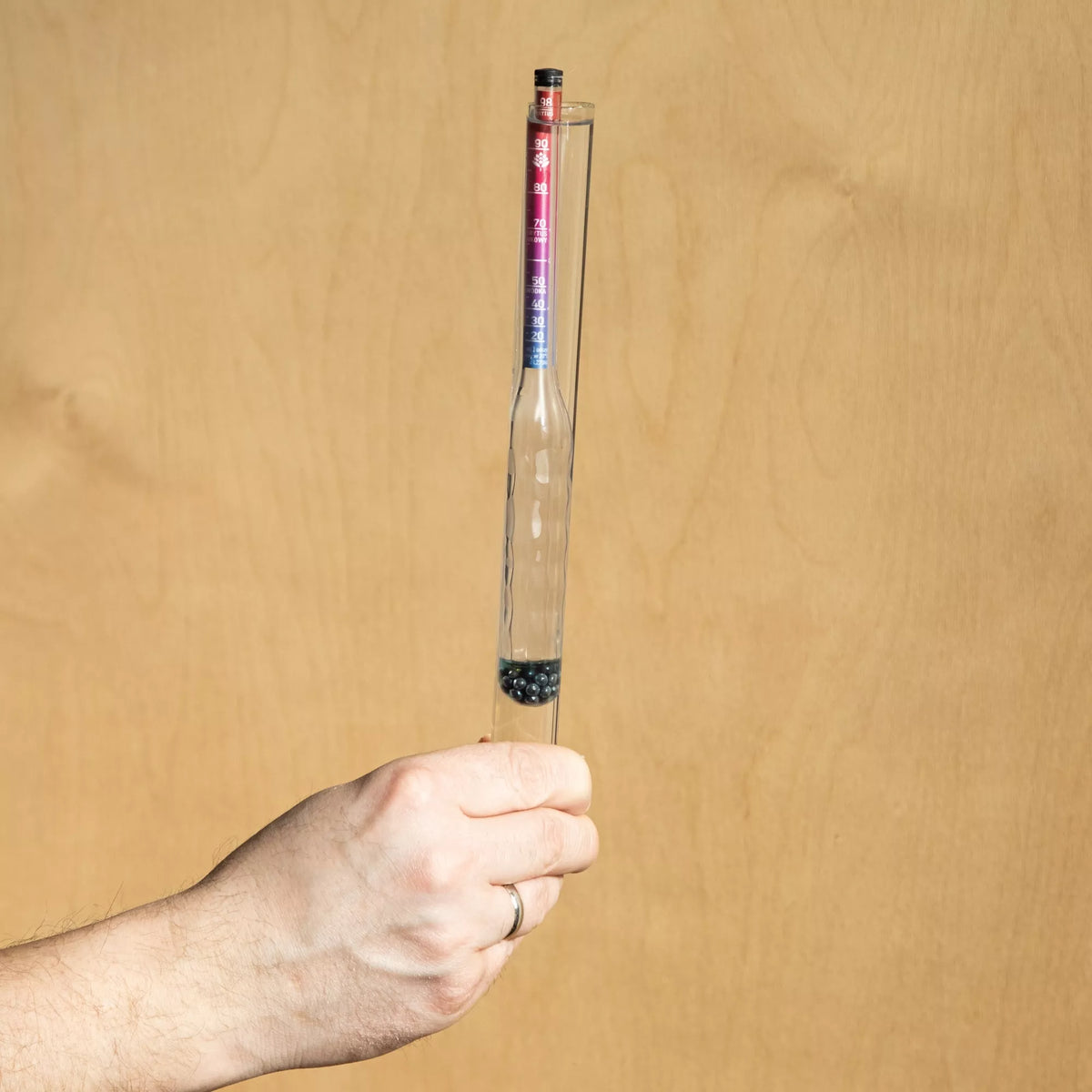 Nedūžtantis alkoholio matuoklis su matavimo cilindru