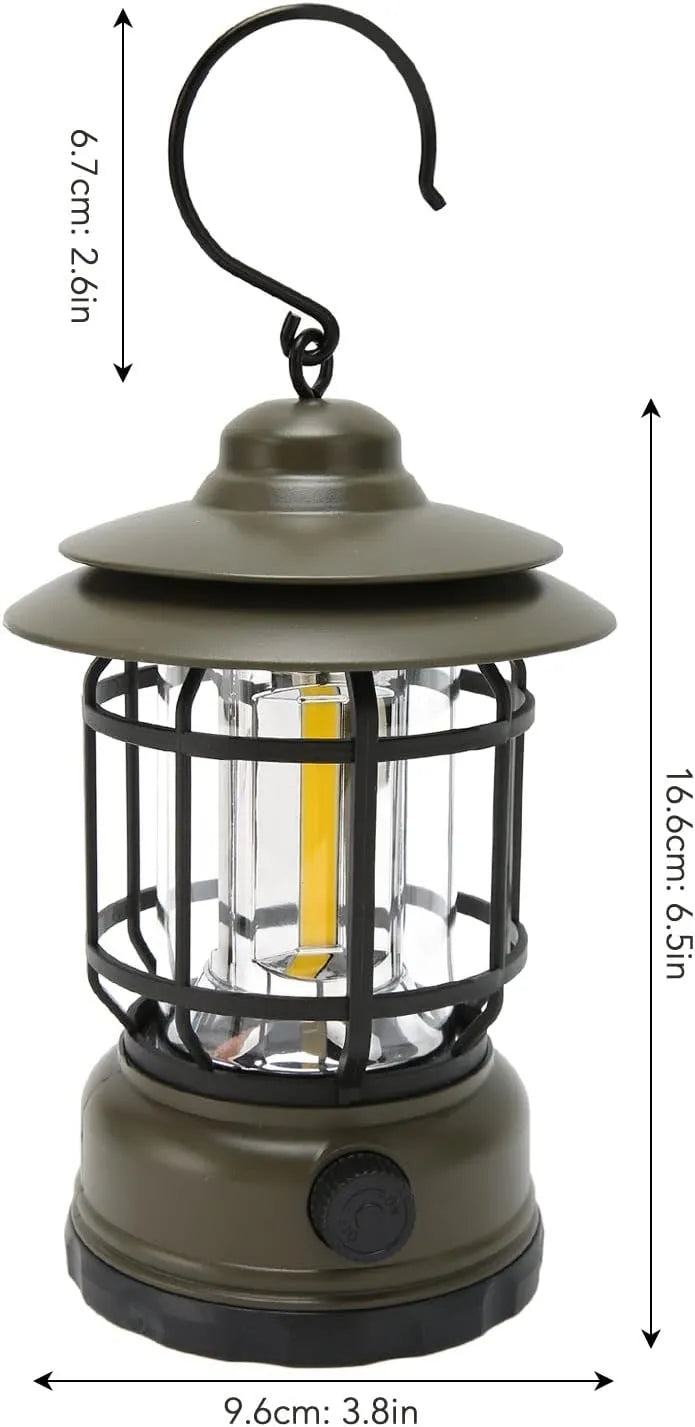Přenosná LED kempingová lampa s háčkem na zavěšení (nabíjení přes USB)