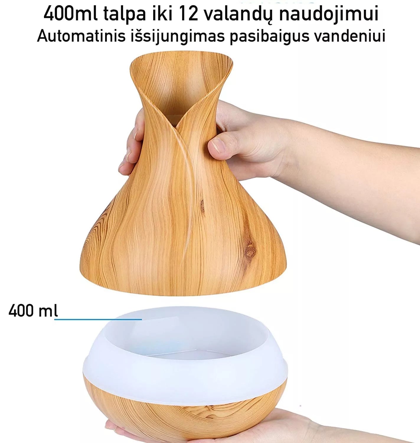 Zvlhčovač vzduchu, difuzér esenciálních olejů – Žlutý