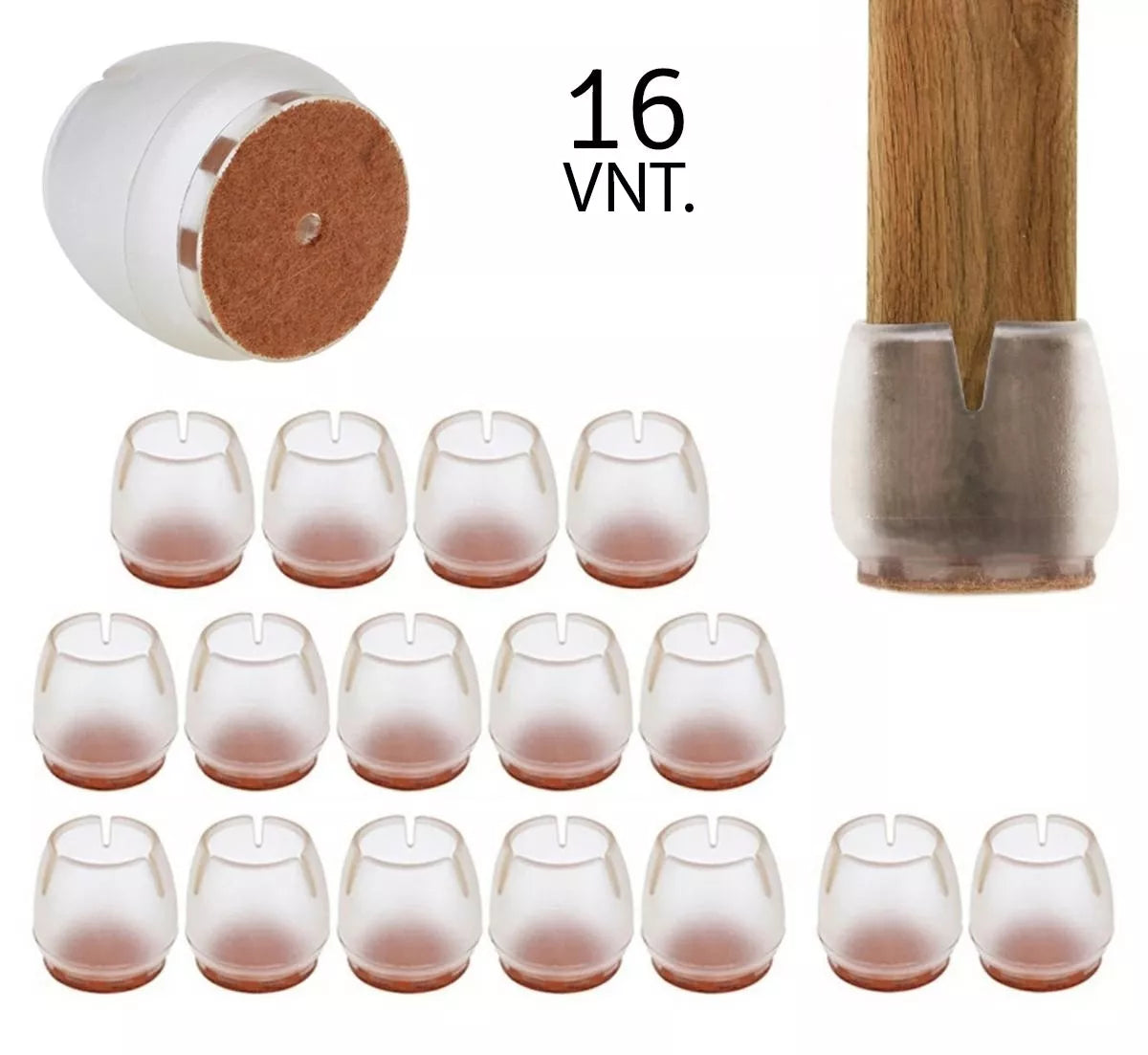 Sada podložek pro nábytek od 17 do 21 mm