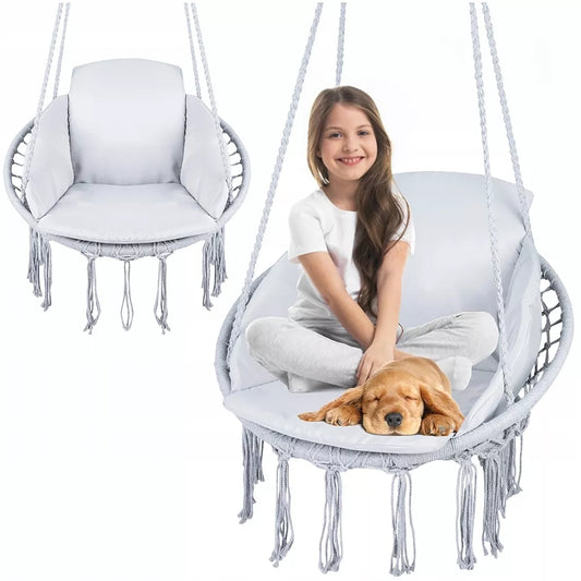 Závěsný hamak + polštář (šedý)