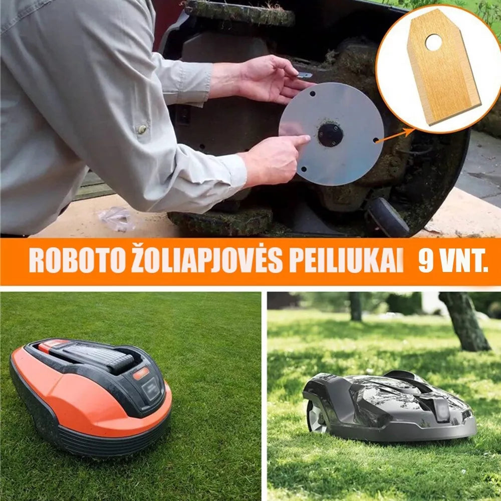 Sada žiletek pro robotické sekačky, 9 ks.
