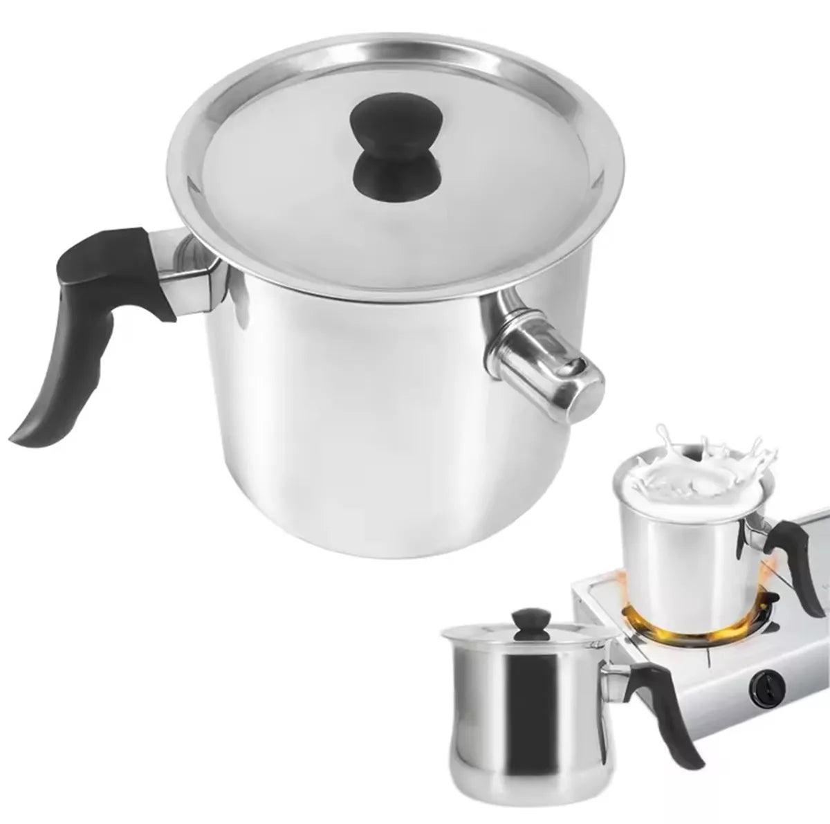 Hrnec na vaření mléka se šlehací metlou 1,5 l