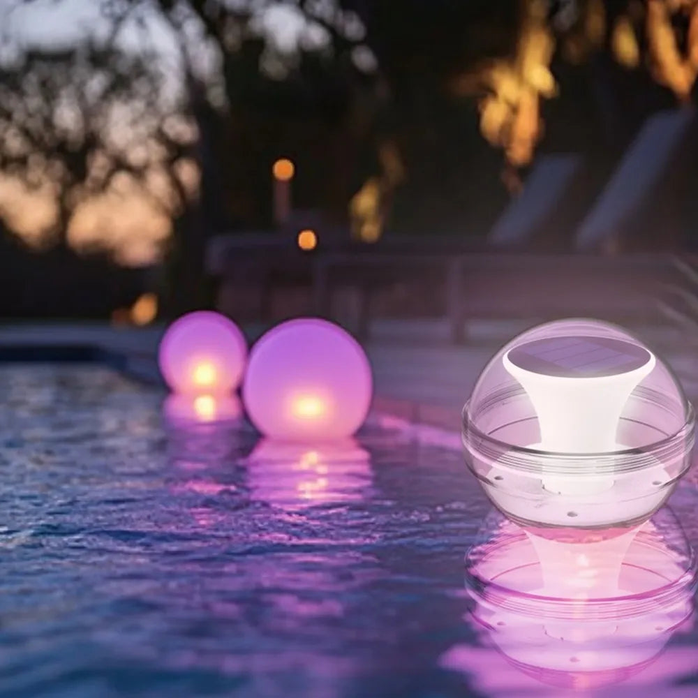 Plovoucí solární LED lampa do bazénu – stylové osvětlení bez kabelů