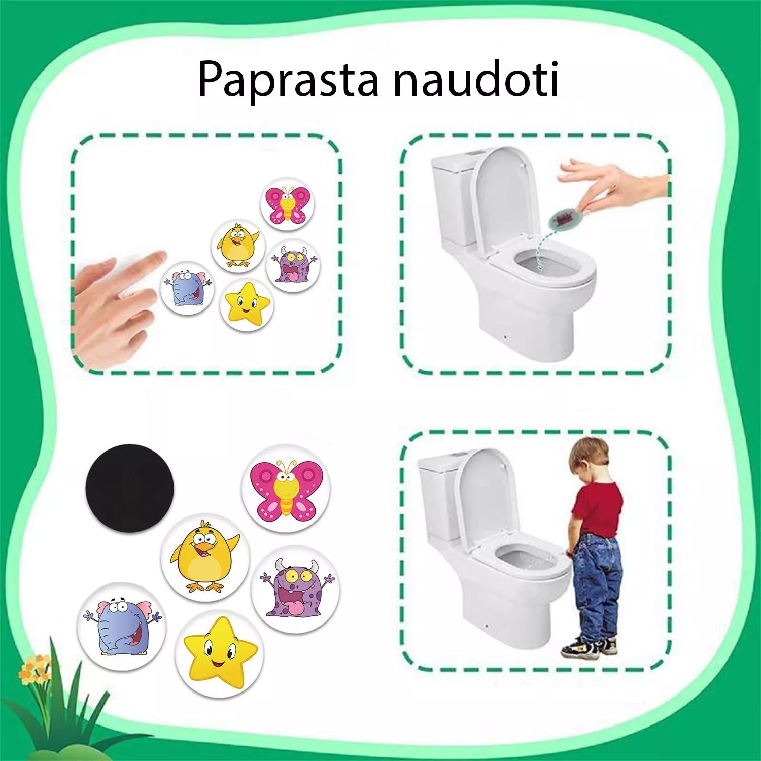 Výukové tréninkové nálepky na tágo, 5 ks.
