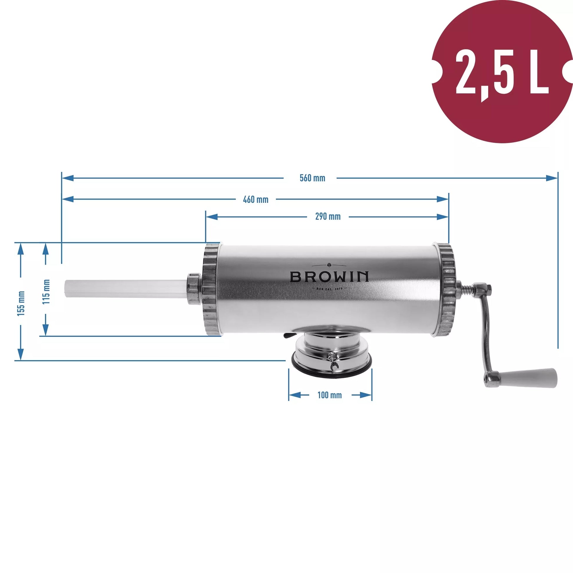 Rankinis horizontalus kimštuvas 2,5kg
