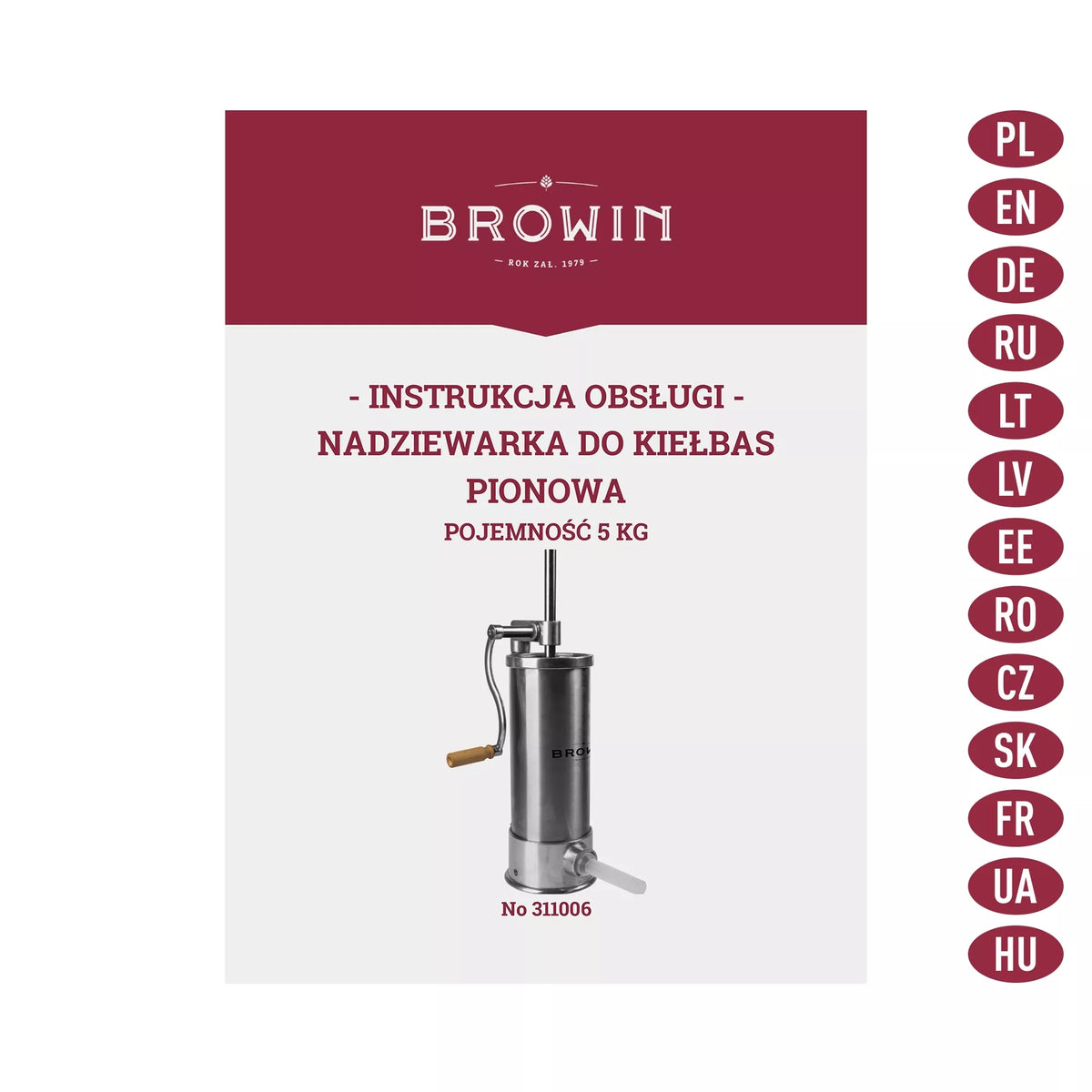 Rankinis vertikalus kimštuvas 5kg
