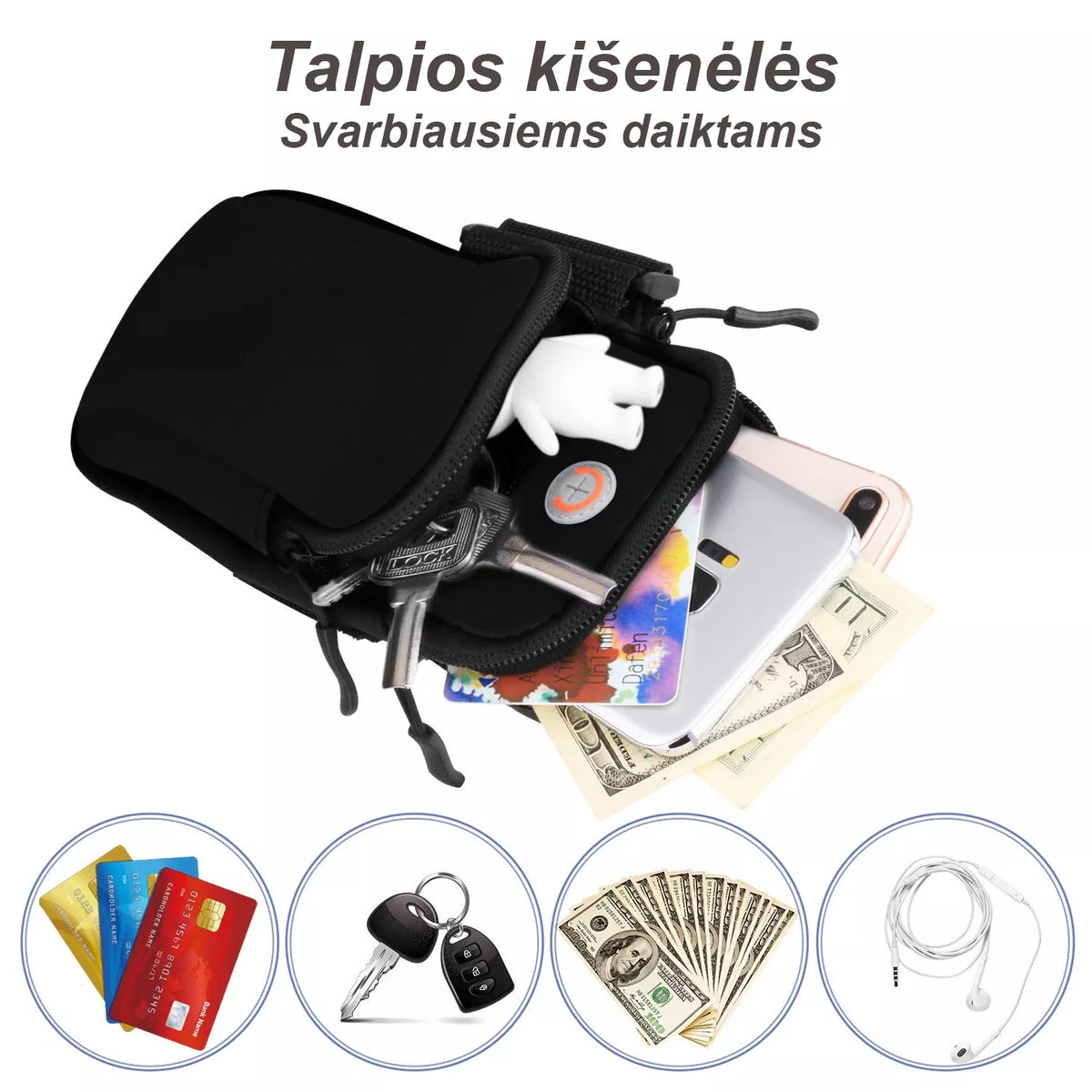 Pouzdro na ruku - sportovní pouzdro na telefon - Neonové (žluté)