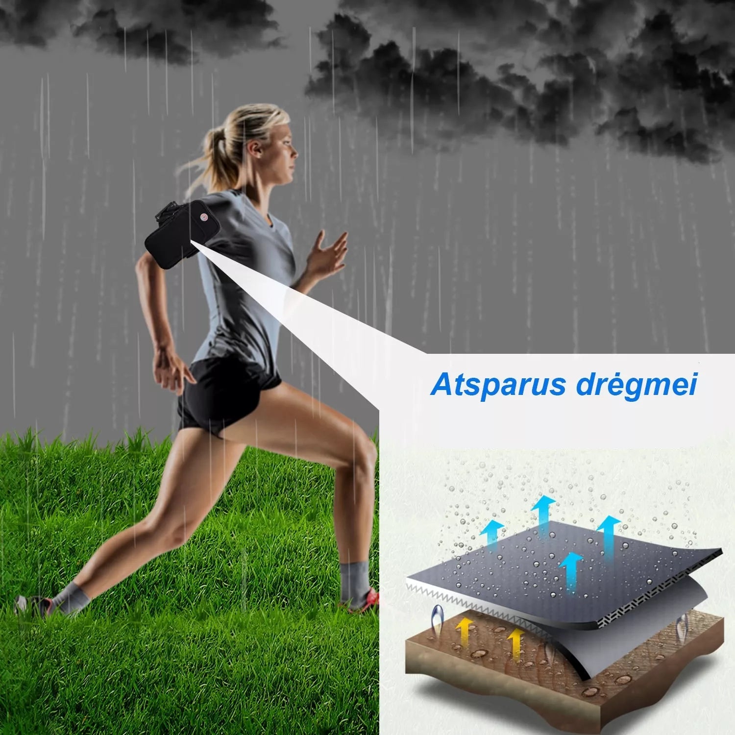 Peněženka na ruku - pouzdro na telefon pro sport - Růžová
