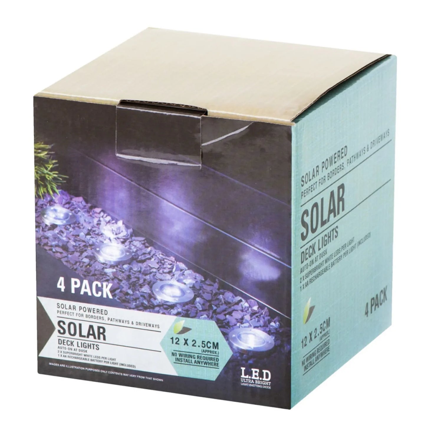 Solární nabíjecí zapichovací LED lampy do zahrady (4 ks)
