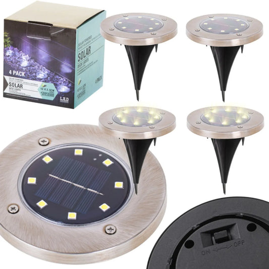 Solární nabíjecí zapichovací LED lampy do zahrady (4 ks)