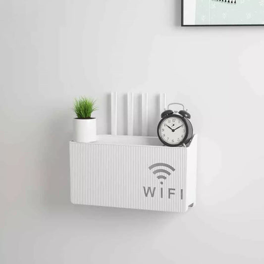 Nástěnná police pro Wi-Fi router (Bílá)