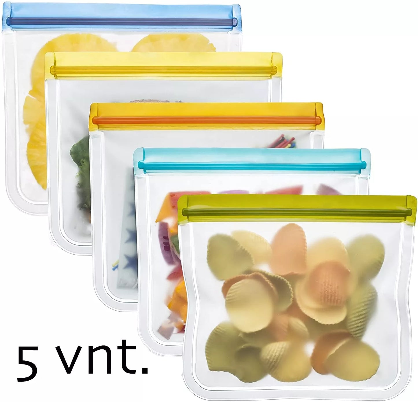 Silikonové mrazicí sáčky, 5 ks.