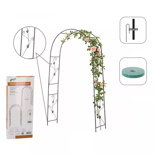 Zahradní pergola s dekoracemi 114 × 37 × 230 cm