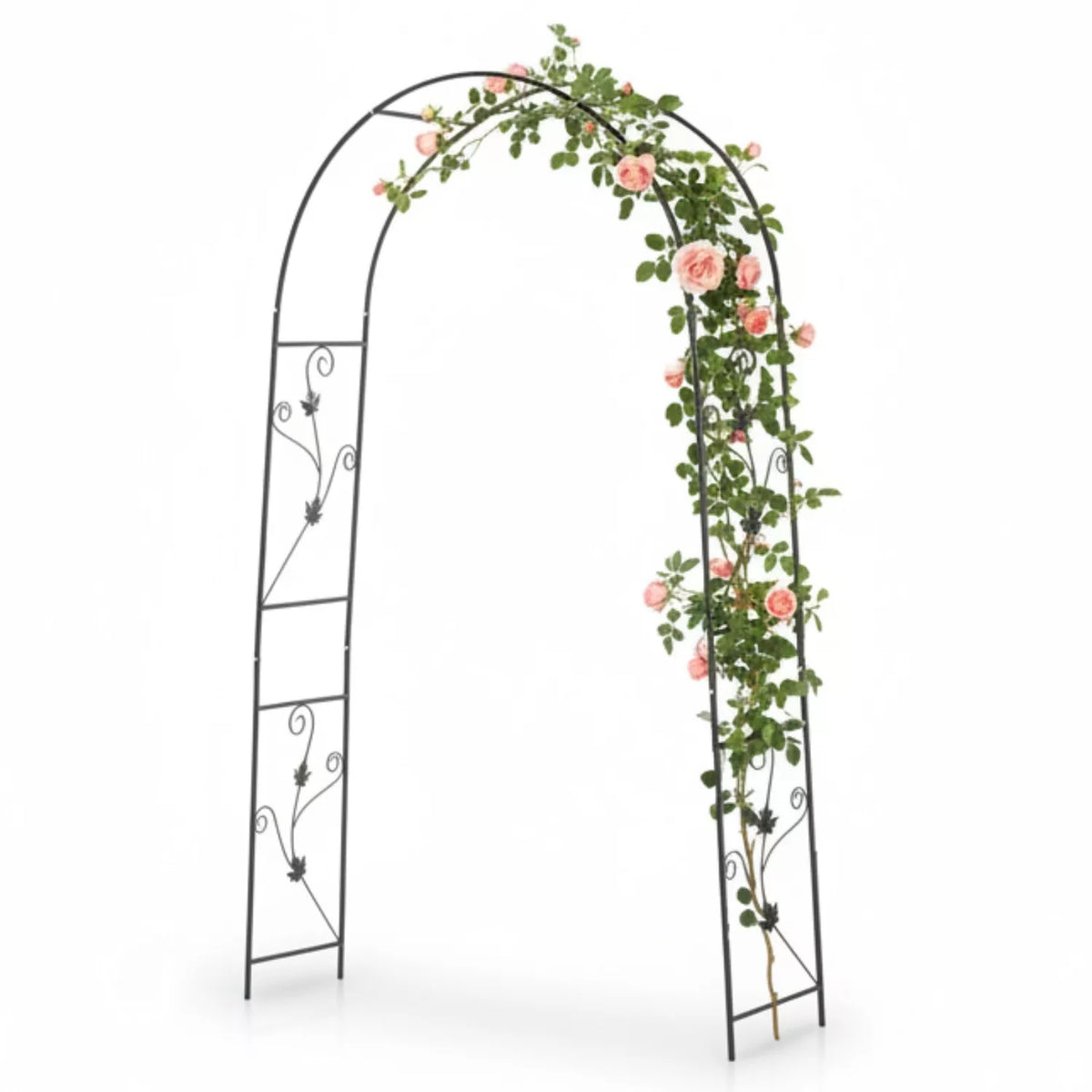 Zahradní pergola s dekoracemi 114 × 37 × 230 cm