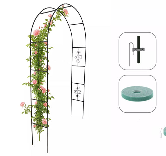 Sodo pergola su dekoracijomis 140 × 38 × 240 cm