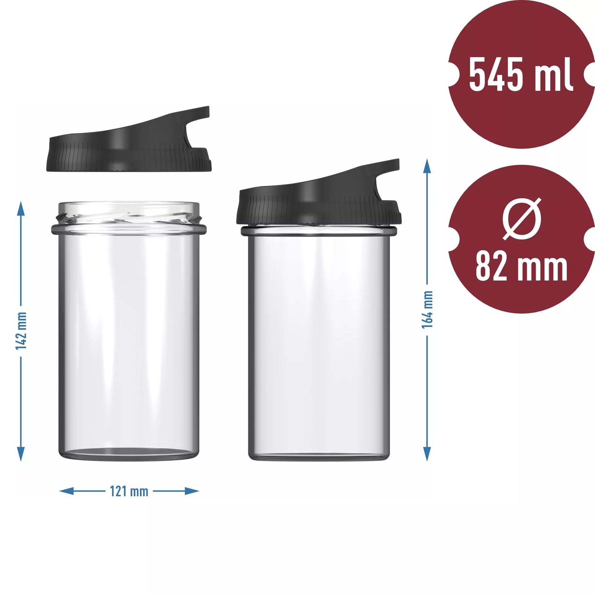 Skleněný presovací přístroj – sada DUO, 2× 450g nádoby