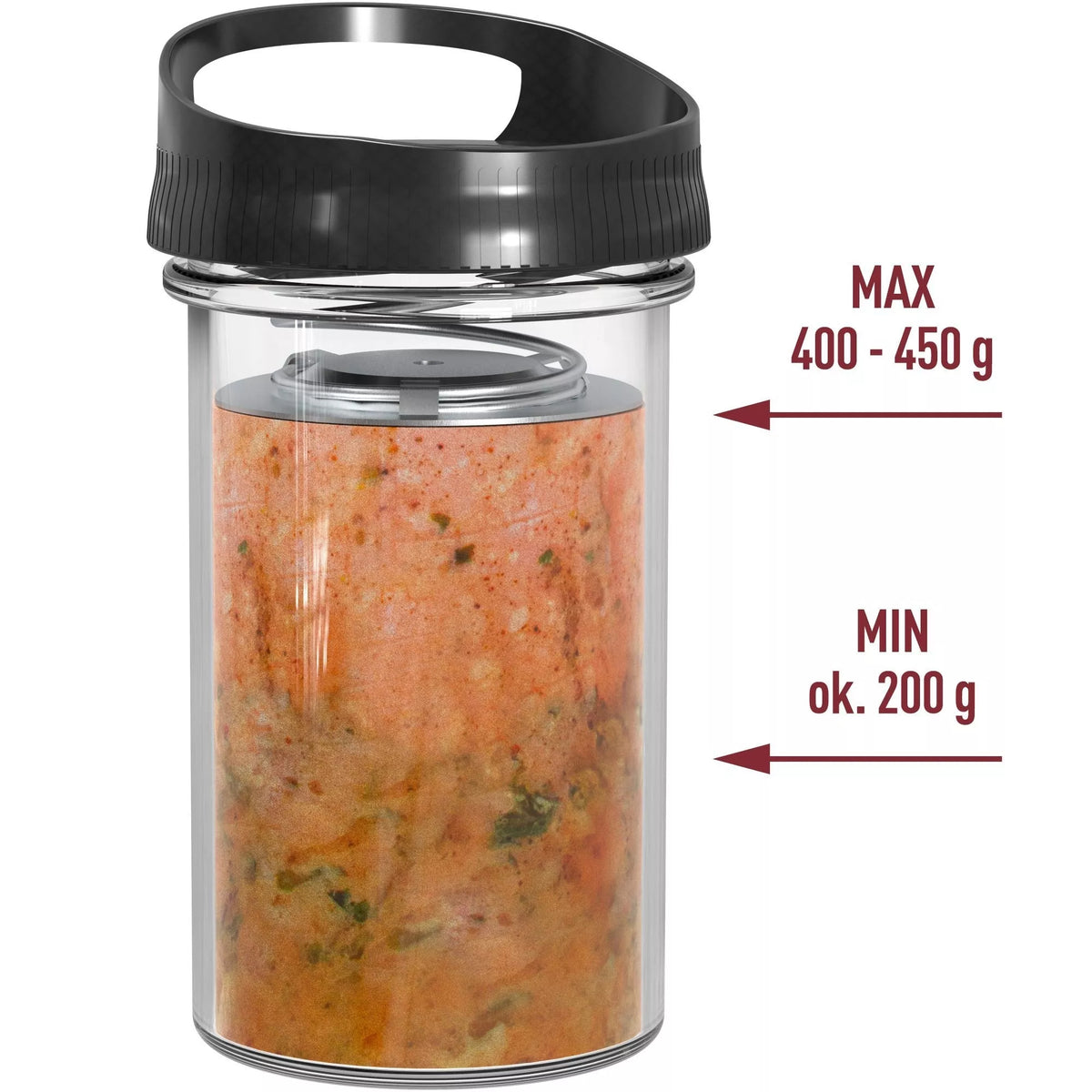 Skleněný presovací přístroj – sada DUO, 2× 450g nádoby