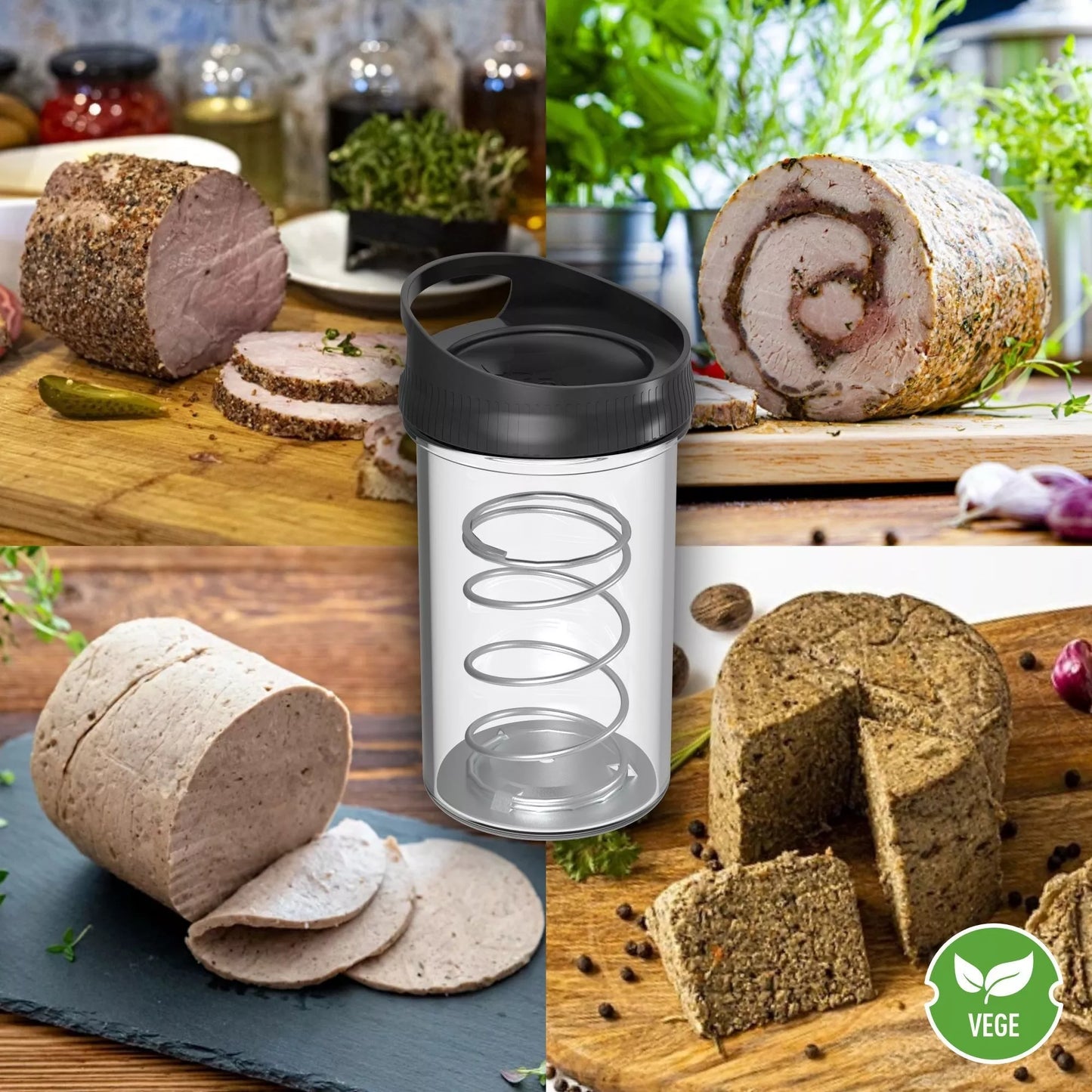 Skleněný presovací přístroj – sada DUO, 2× 450g nádoby