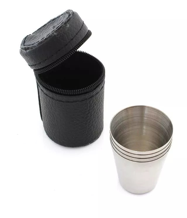 Sada sklíček v pouzdře z umělé kůže (4 ks)
