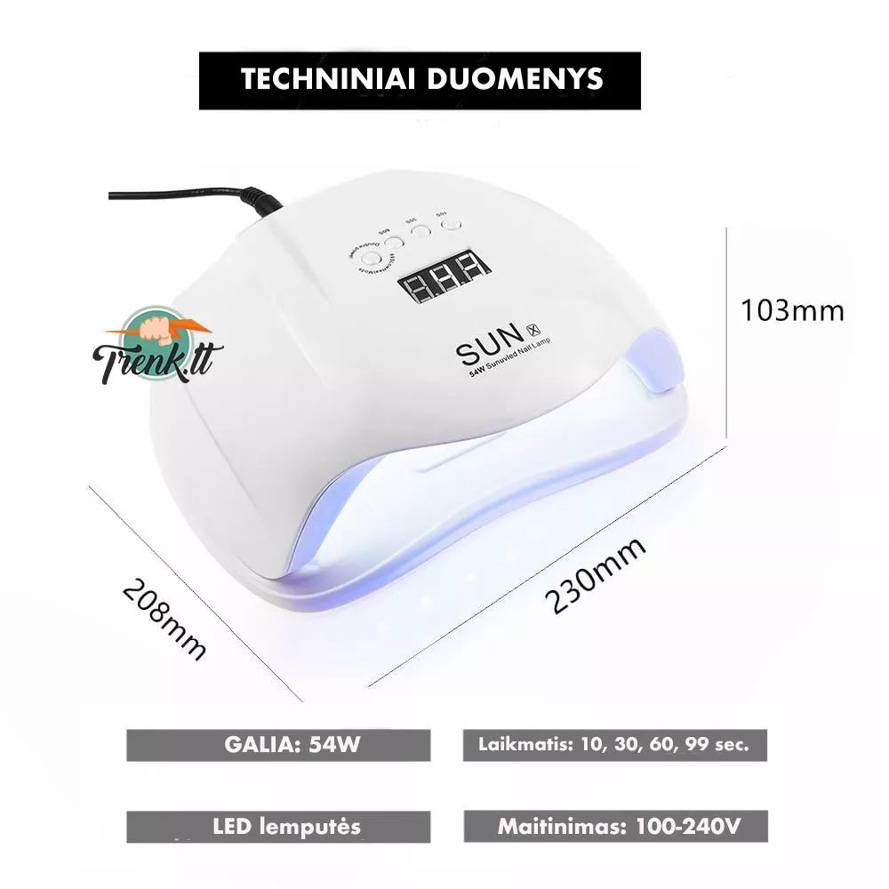 SUN 54W UV / LED hybridní lampa na nehty
