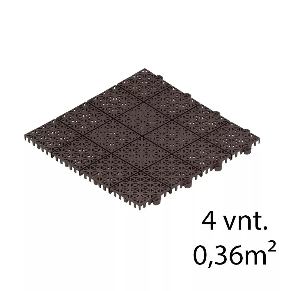 Teracové dlaždice, 4 ks (HNĚDÁ)
