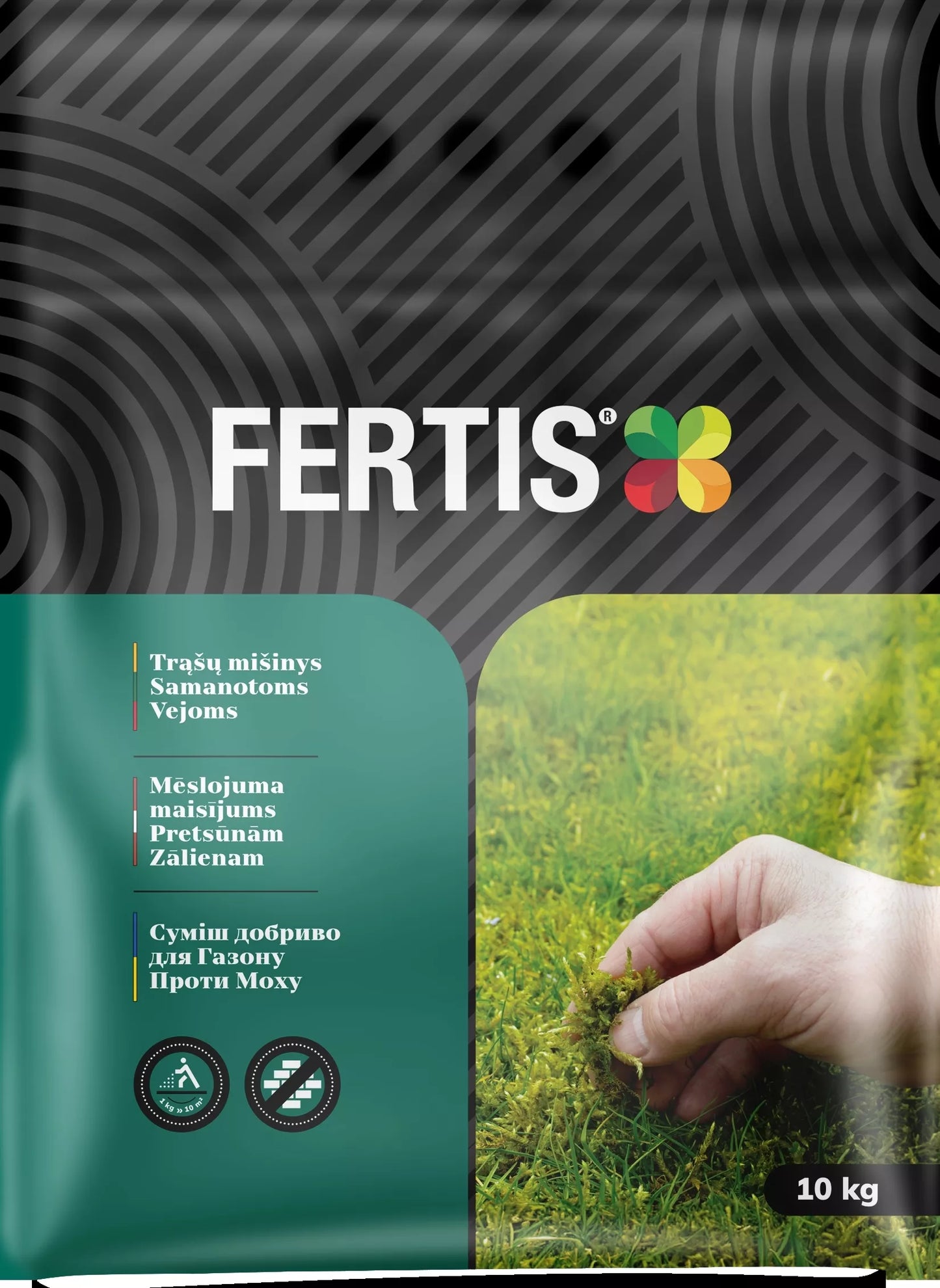 Hnojivová směs pro mechem zarostlé trávníky FERTIS, 10 kg