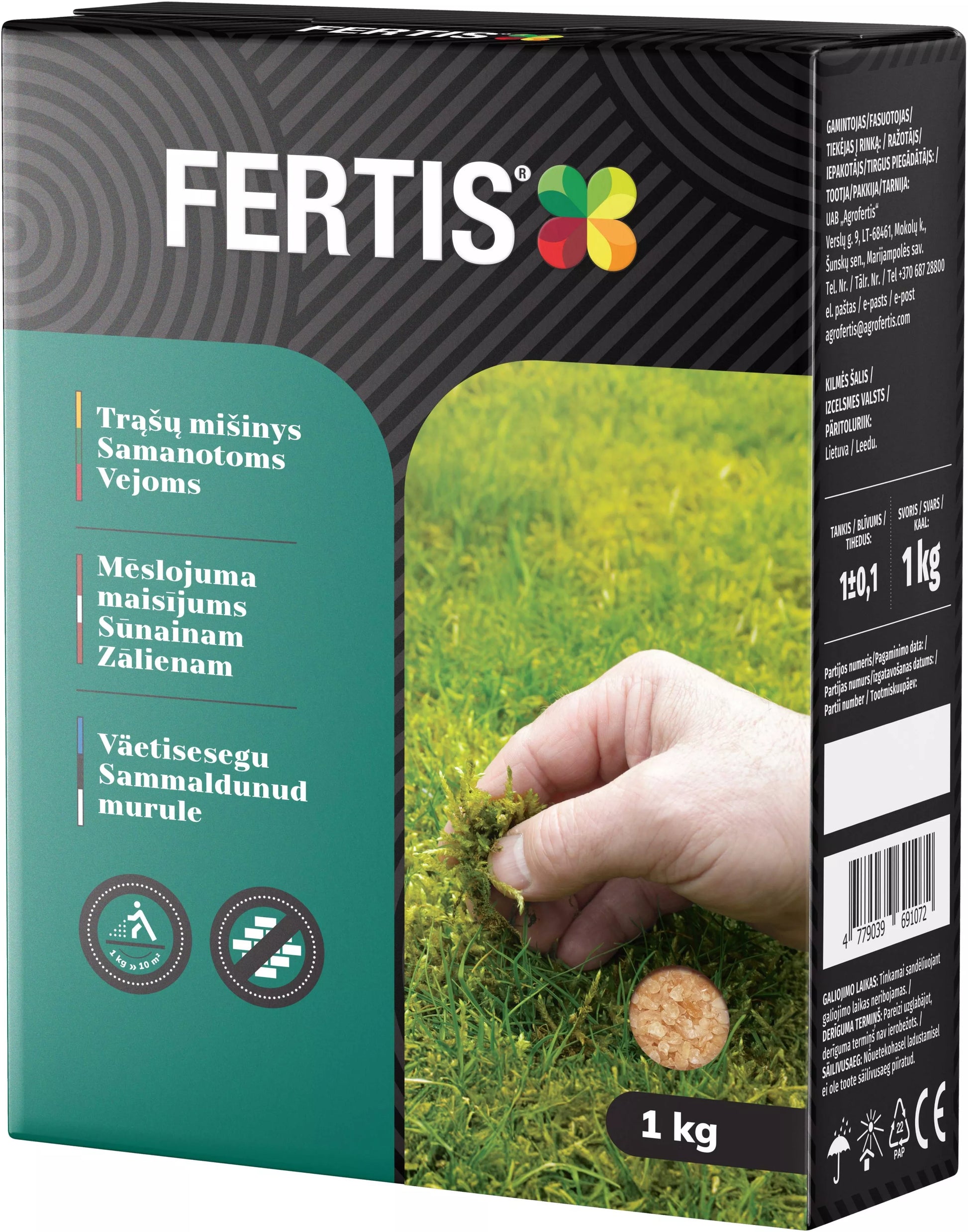 Hnojivová směs pro mechy trávníky FERTIS, 1kg