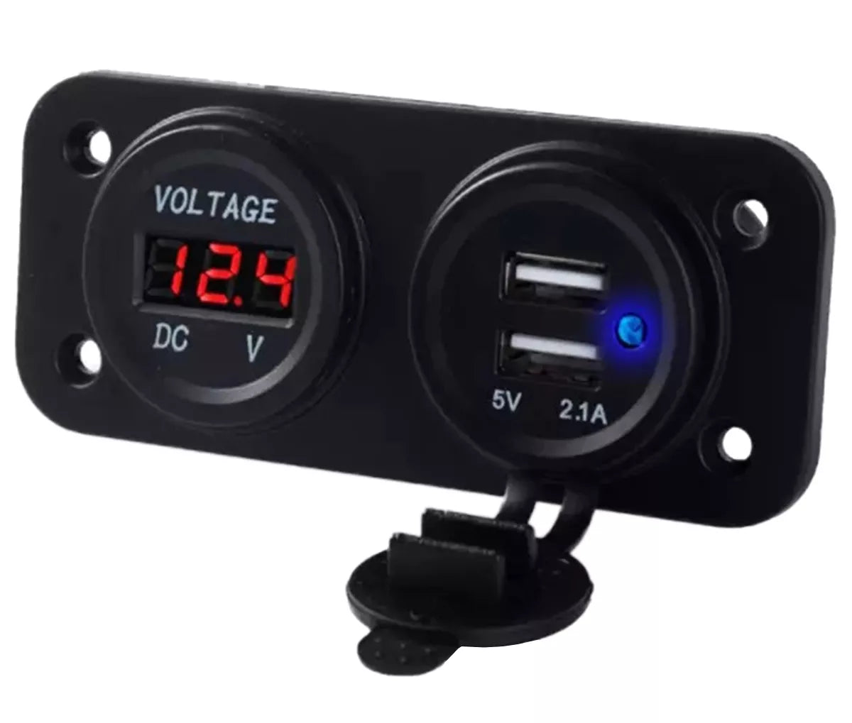 Montážní zásuvka do auta se dvěma USB