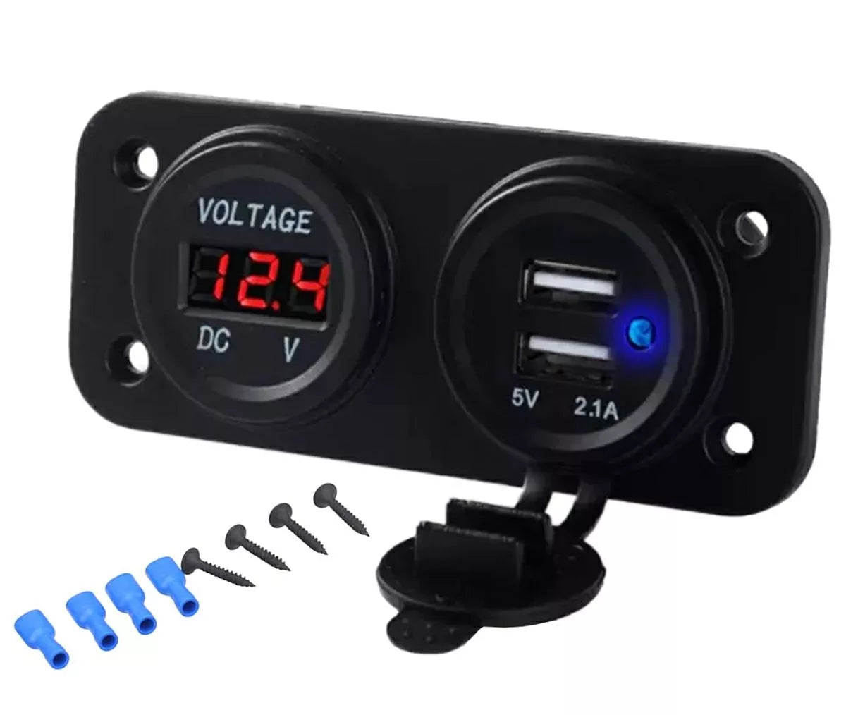 Montážní zásuvka do auta se dvěma USB