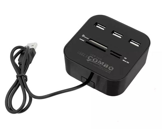 USB rozbočovač s čtečkou karet